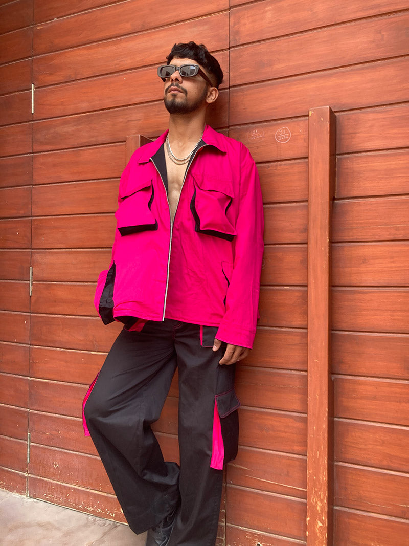 kid's river jacket hot pink