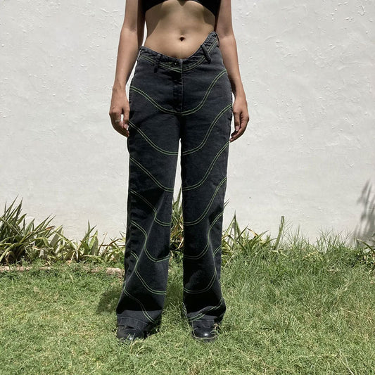 straight as jalebi jeans (in ash black)