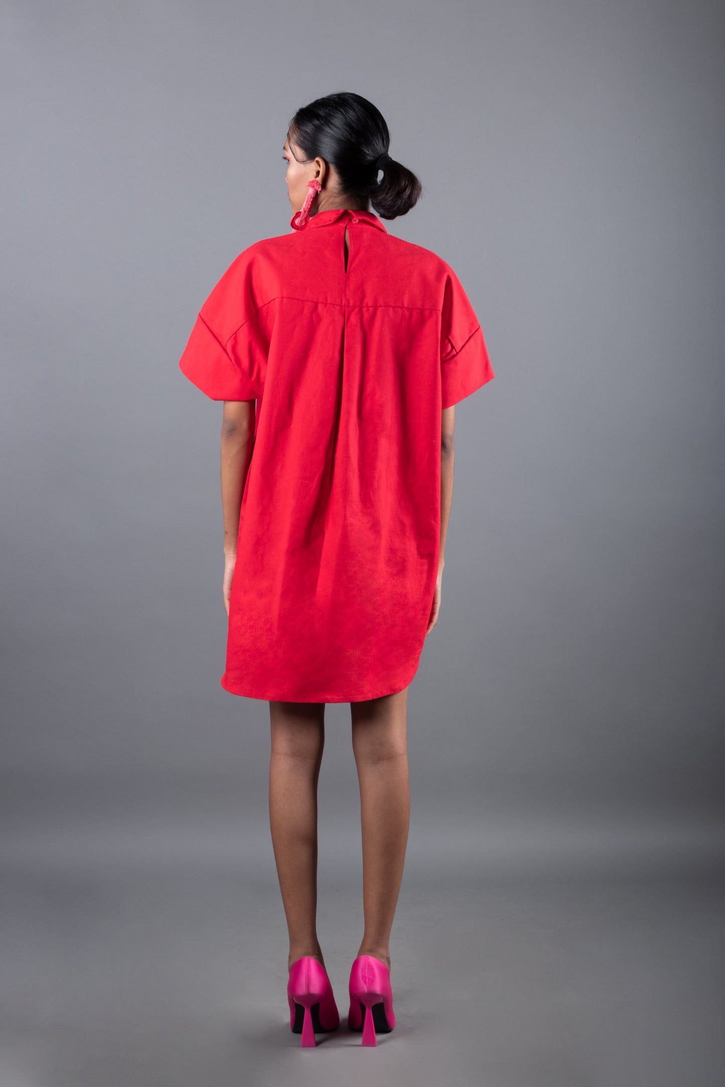 RED TERRAIN DRESS