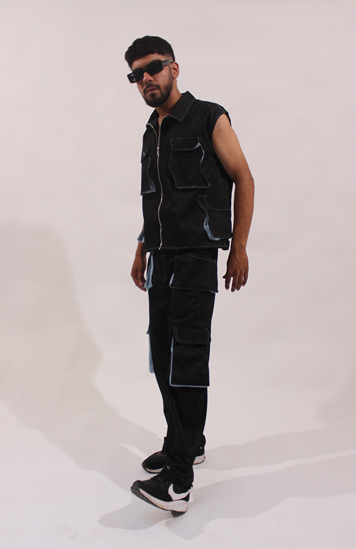 space utility pants black-powder blue