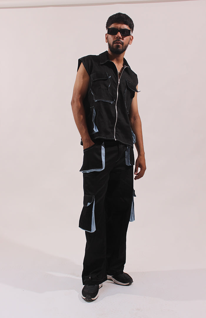 space utility pants black-powder blue