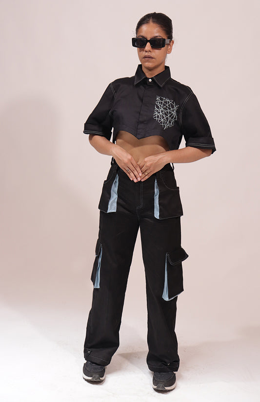 space utility pants black-powder blue