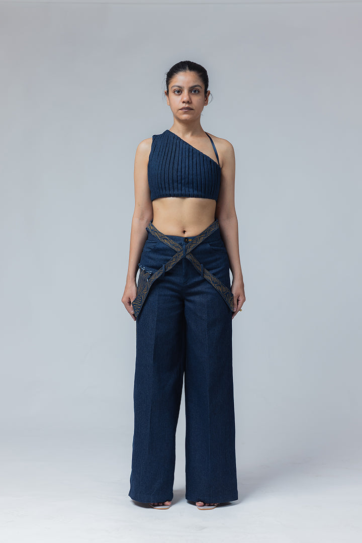 FLOWER FOR A LIT LADY (BLUE DENIM)