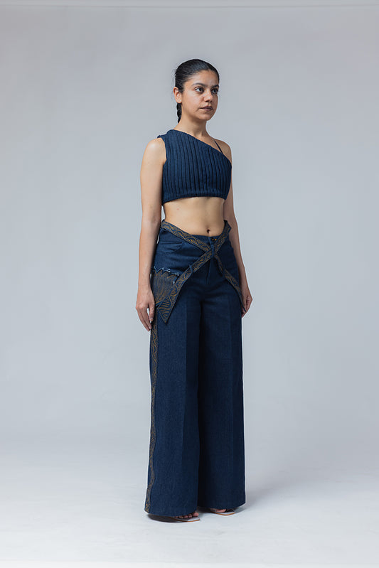 FLOWER FOR A LIT LADY (BLUE DENIM)