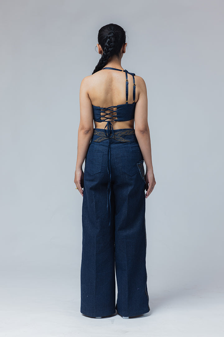 FLOWER FOR A LIT LADY (BLUE DENIM)
