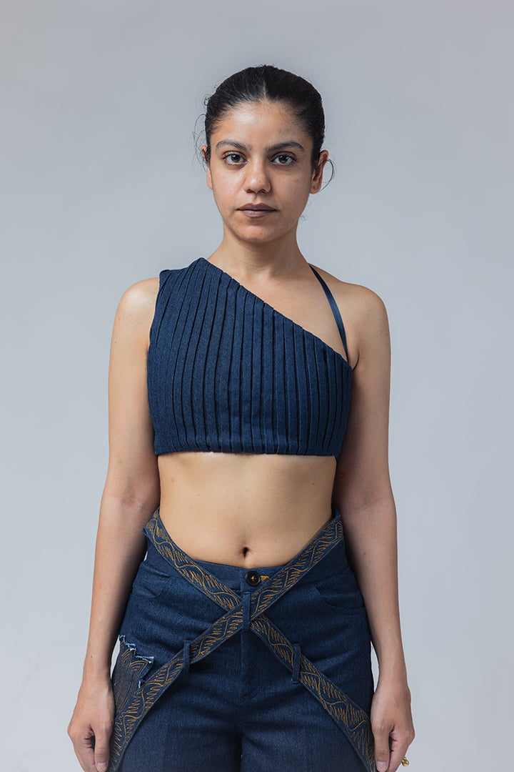 FEEL THE BEAT TOP-JEANS SET (BLUE DENIM)
