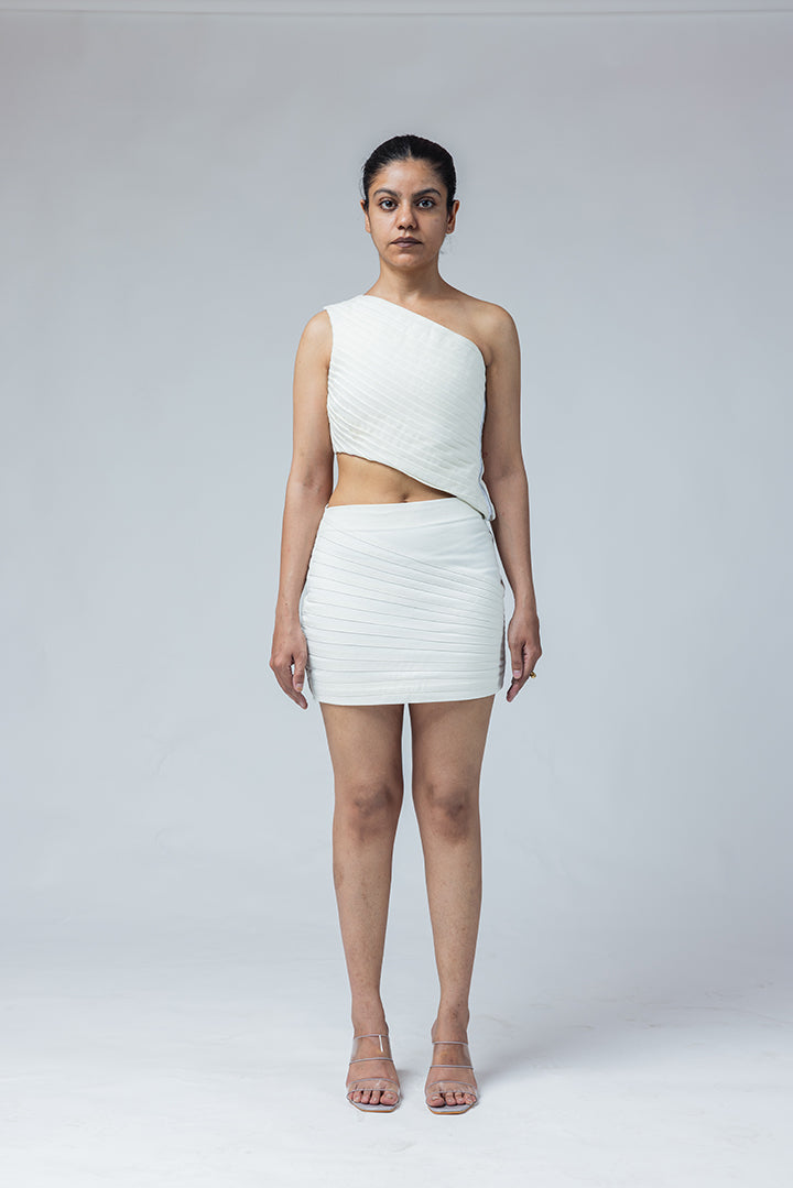 DRIPPING BEATS SKIRT OFF-WHITE