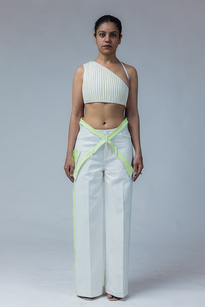 FLOWER FOR A LIT LADY JEANS (OFF-WHITE)