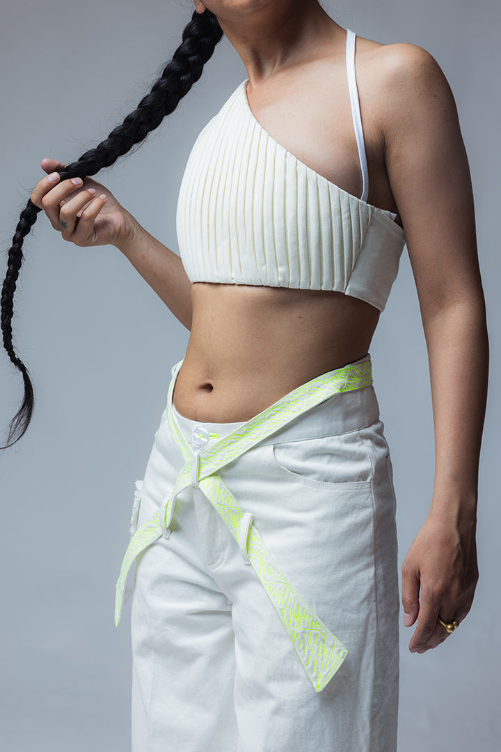 FEEL THE BEAT TOP-JEANS SET (OFF-WHITE)