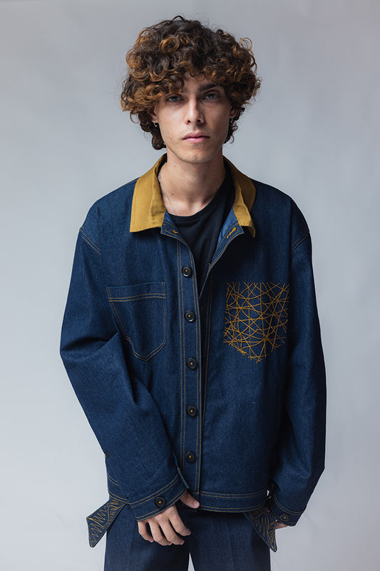 MAYAJAAL BLUE DENIM JACKET