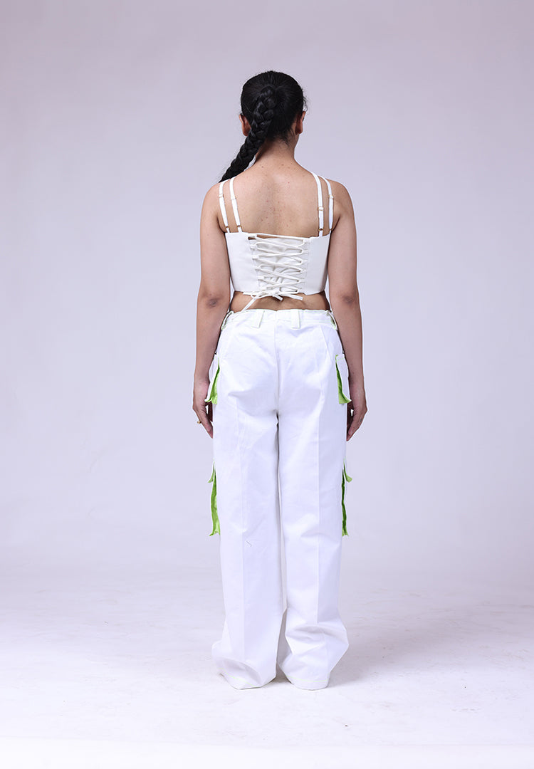 space utility pants white