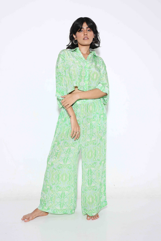 Relaxed Fit Pants - Print-Pants - Monokrom