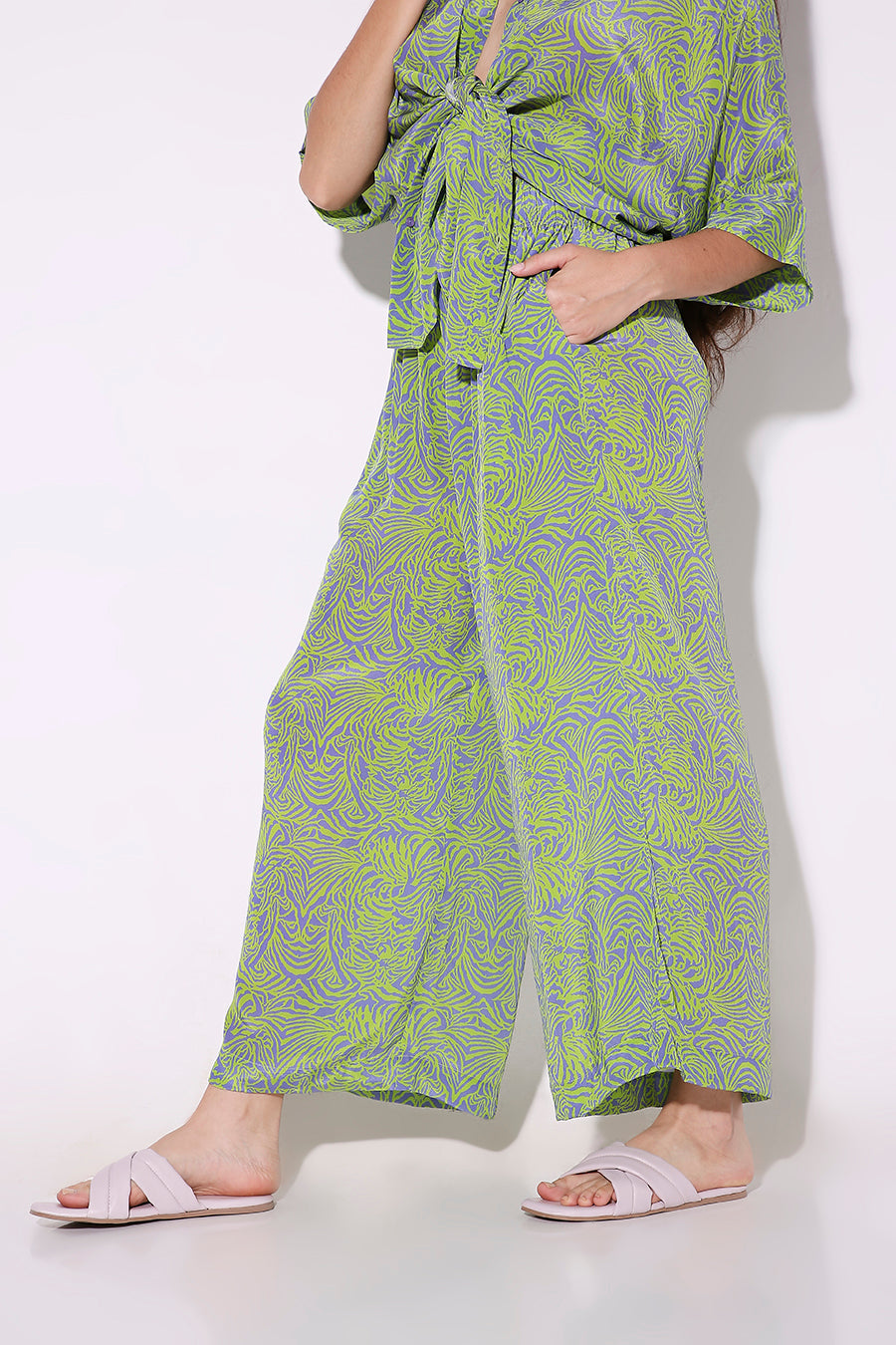 Relaxed Fit Pants - Forest Pop-Pants - Monokrom