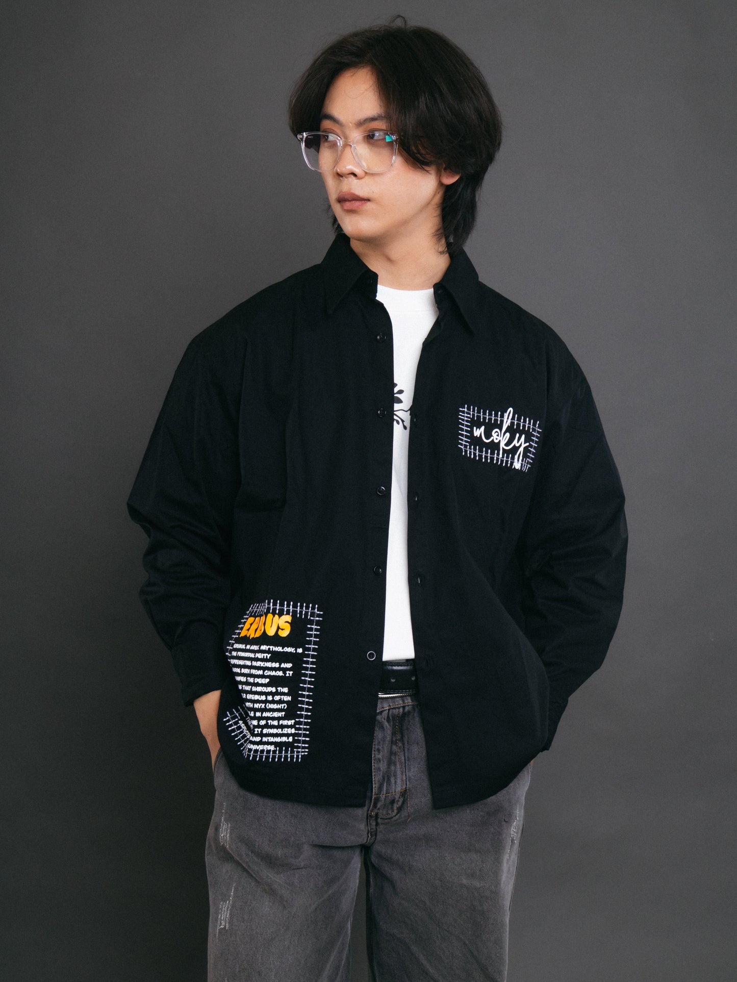 Erebus Power Black Oversized Shirt