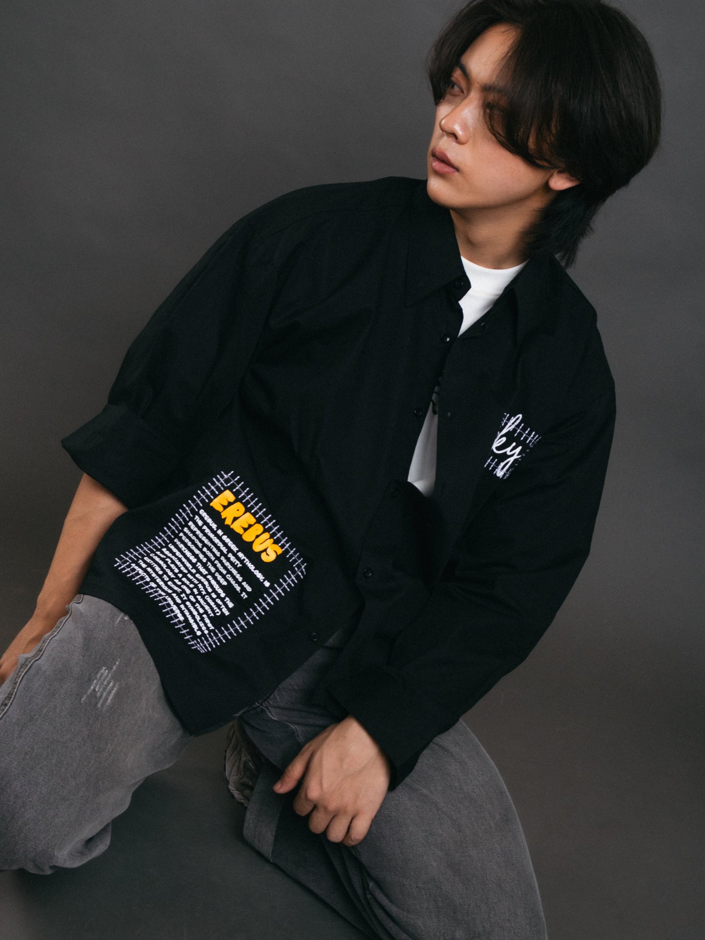 Erebus Power Black Oversized Shirt