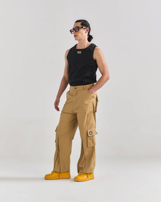 OCTA SLIDER PANTS - BEIGE