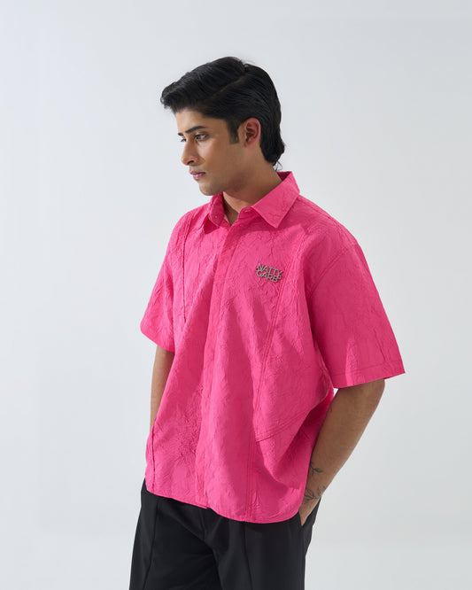 CRINKLED NATTY PINK SHIRT