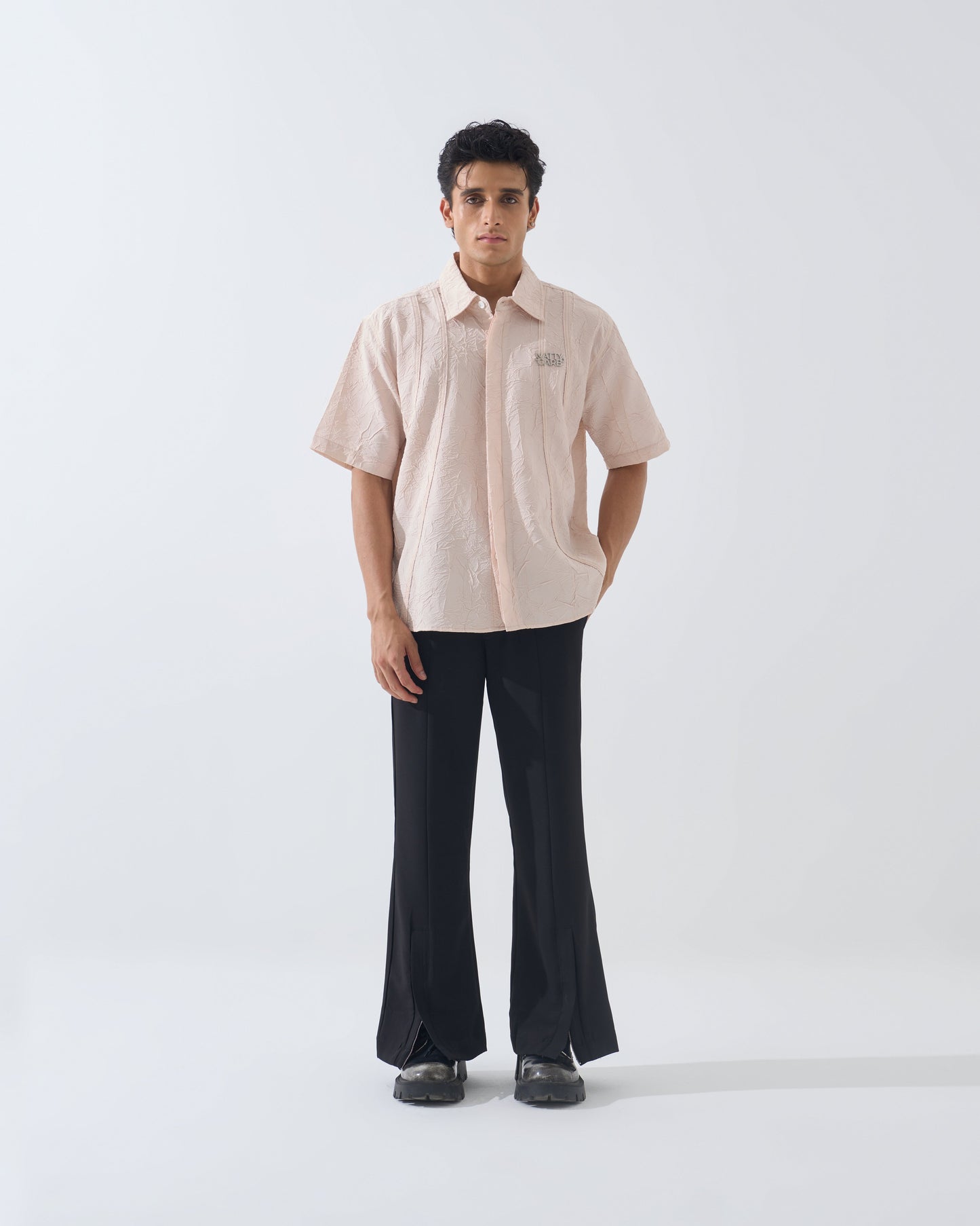 CRINKLED OFF-WHITE SHIRT