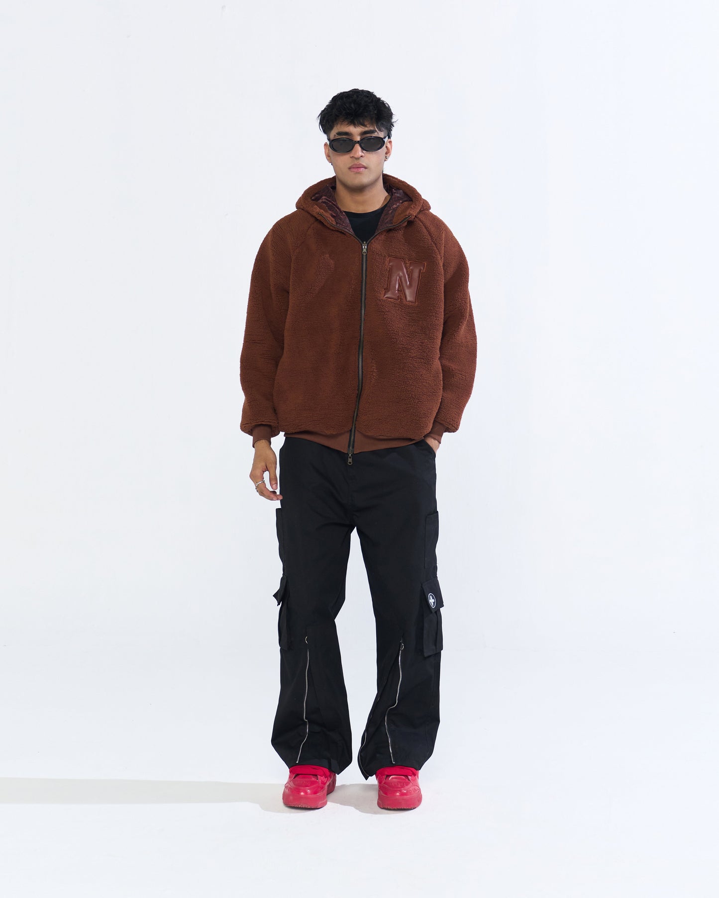 NG REVERSIBLE SHERPA JACKET (BROWN)