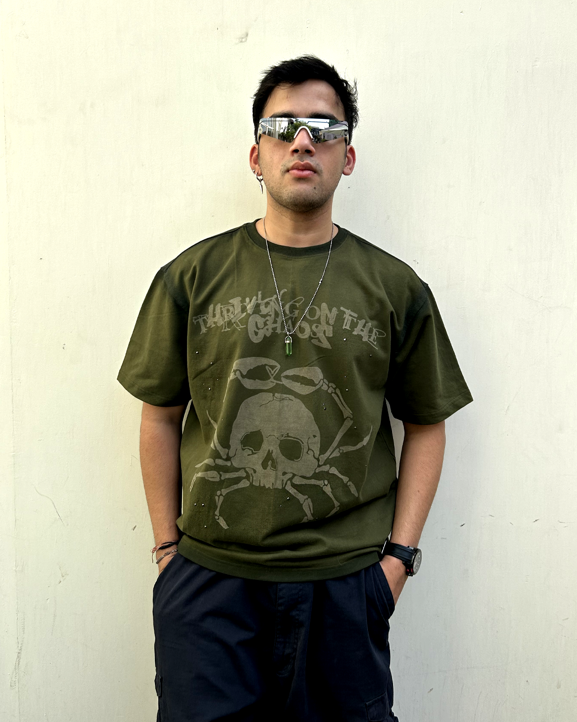 Unisex CHAOS TEE - OLIVE