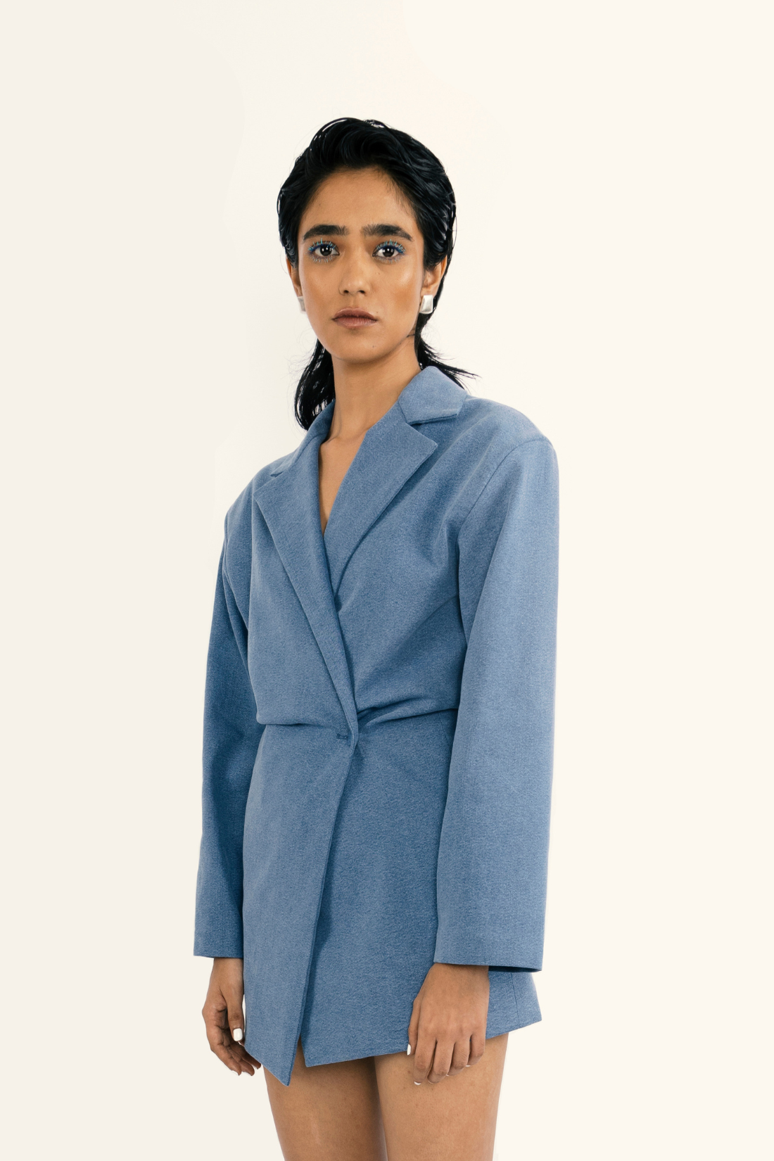 FACTORY DEAD-STOCK DENIM BLAZER DRESS