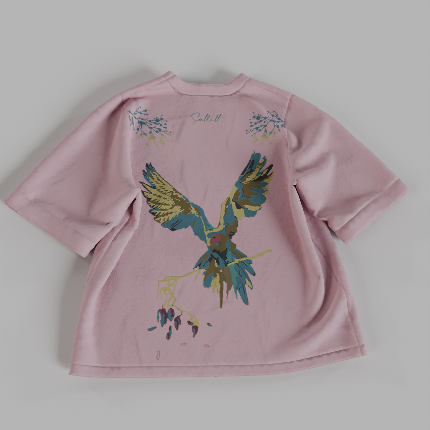 VIVIDLY PARROT PINK OVERSIZED T-SHIRT