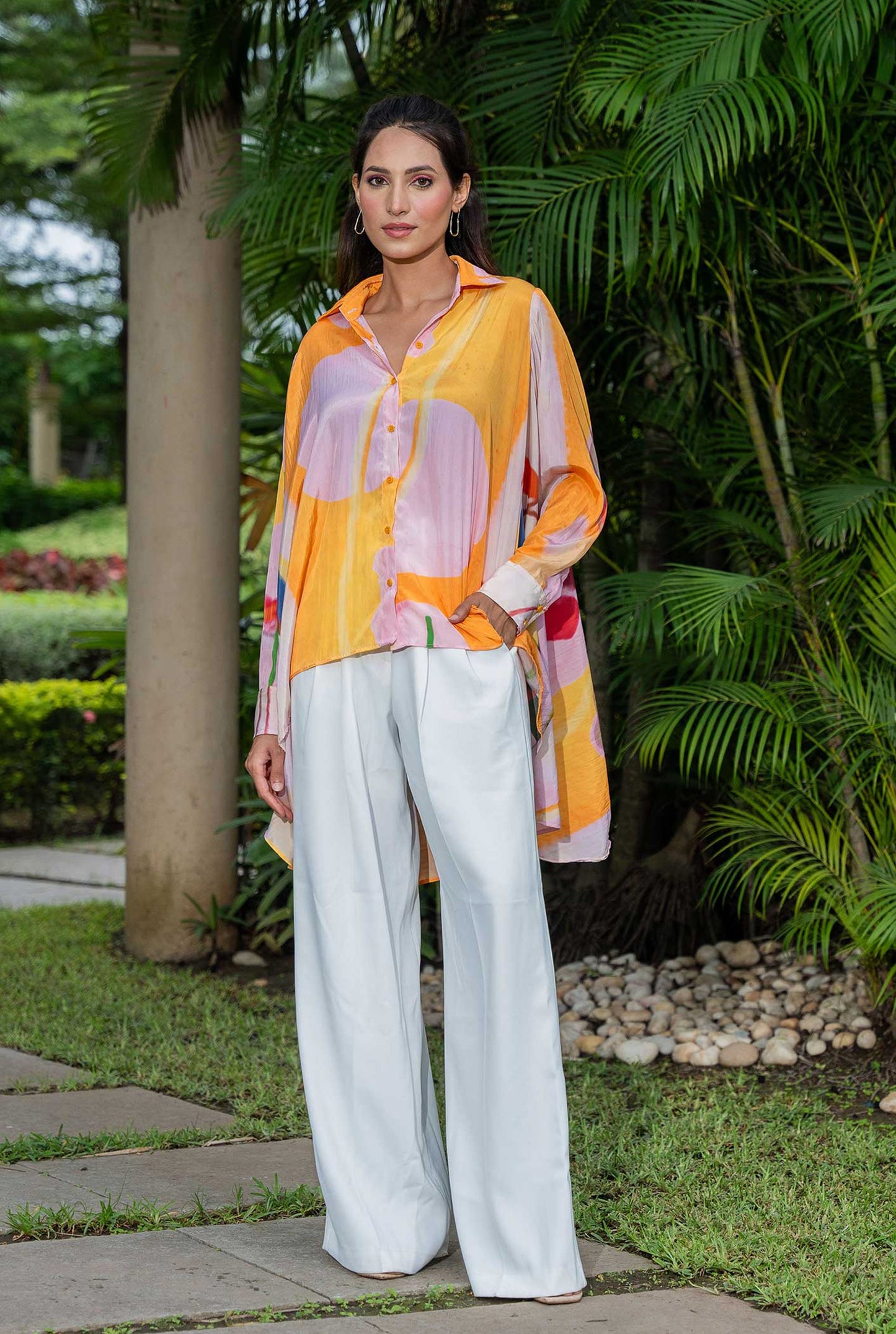 Every day Shirt Abstract print high low