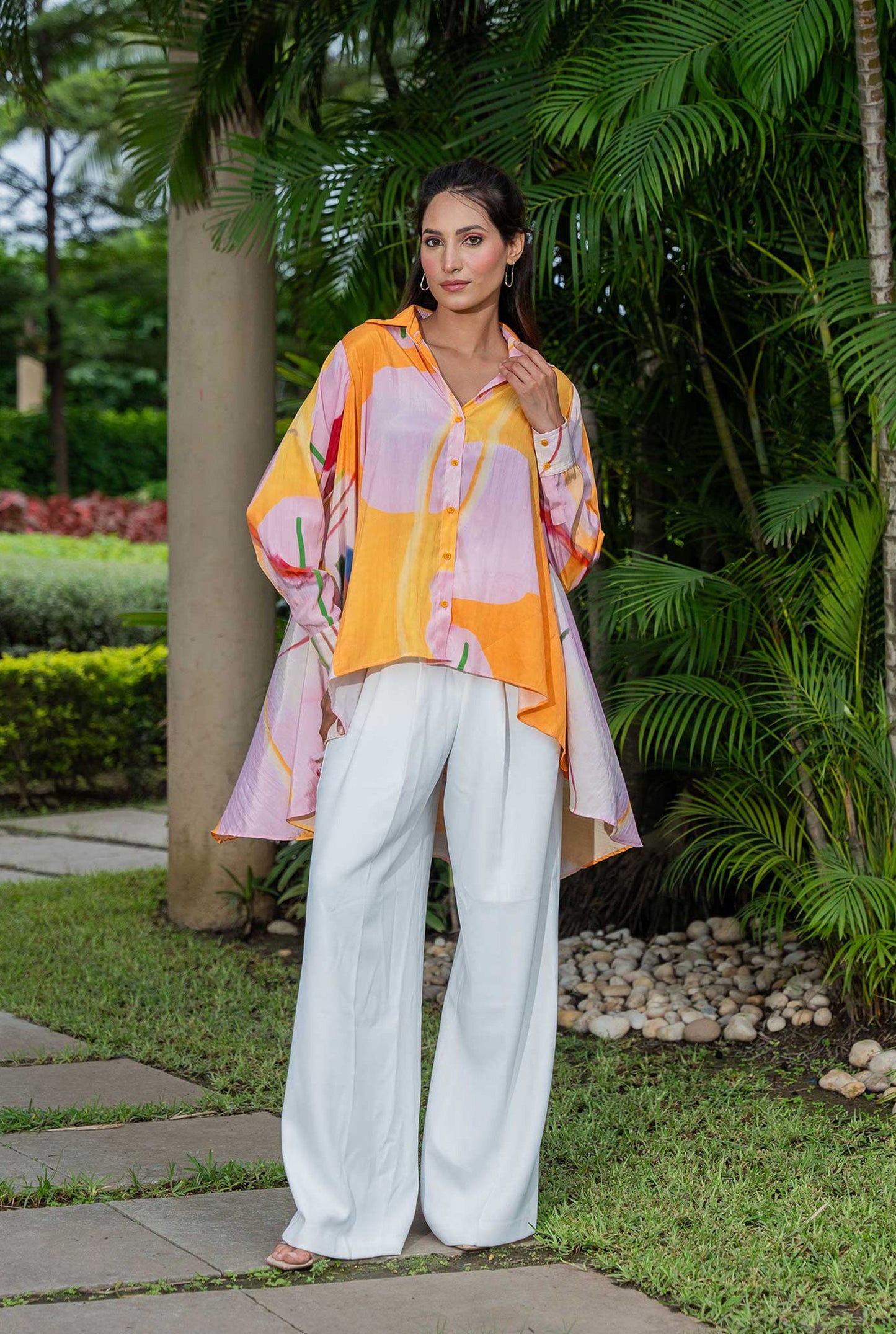 Every day Shirt Abstract print high low