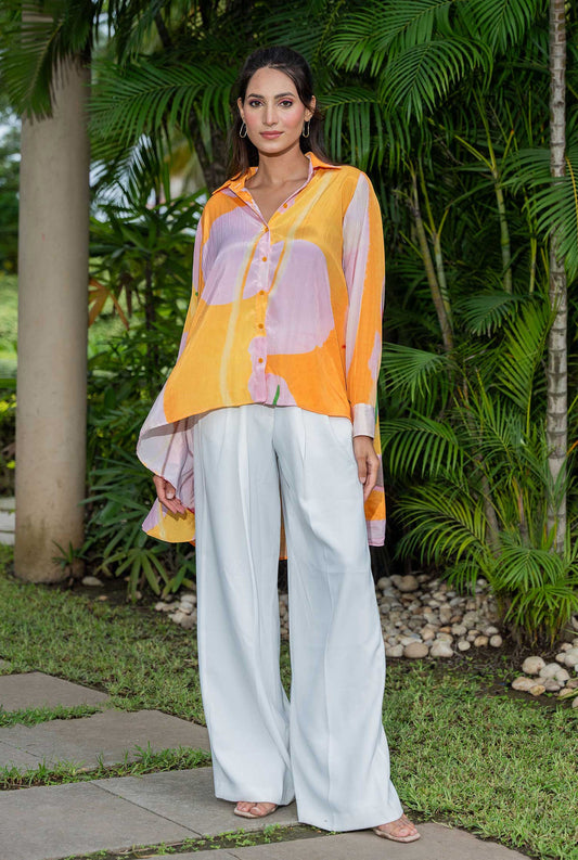 Every day Shirt Abstract print high low