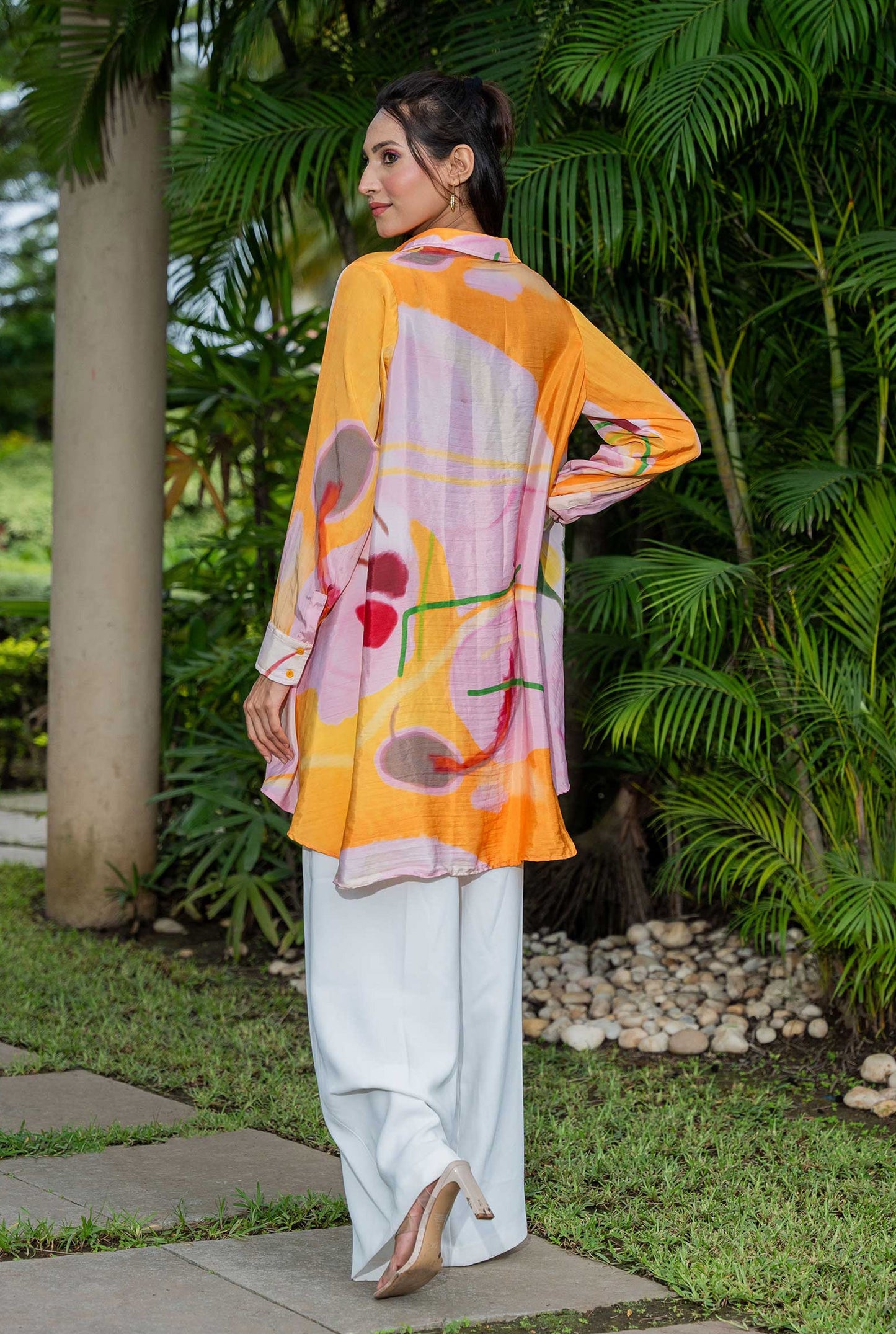 Every day Shirt Abstract print high low