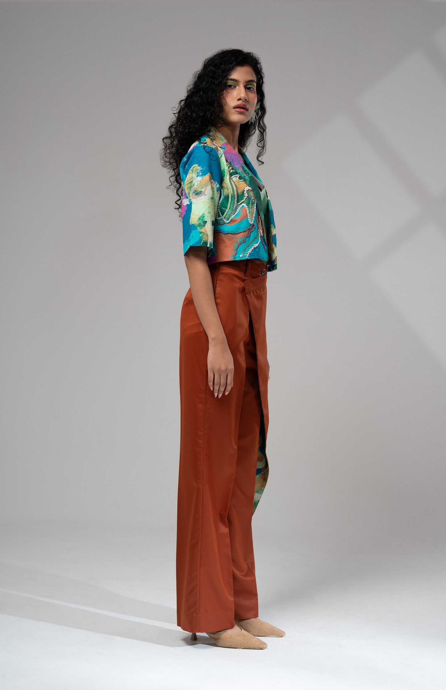 Bay Cropped Jacket Set w/ Bustier