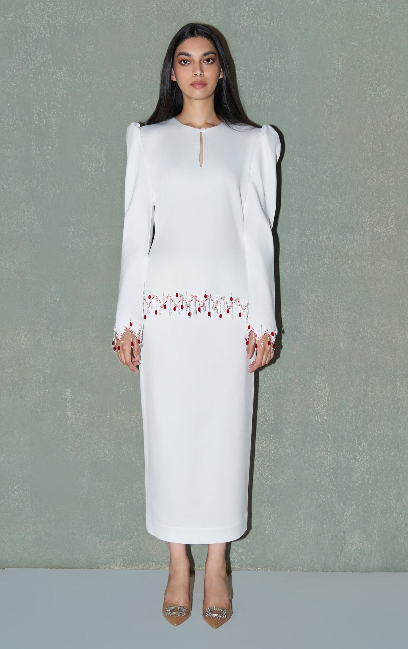White embellished co-ord