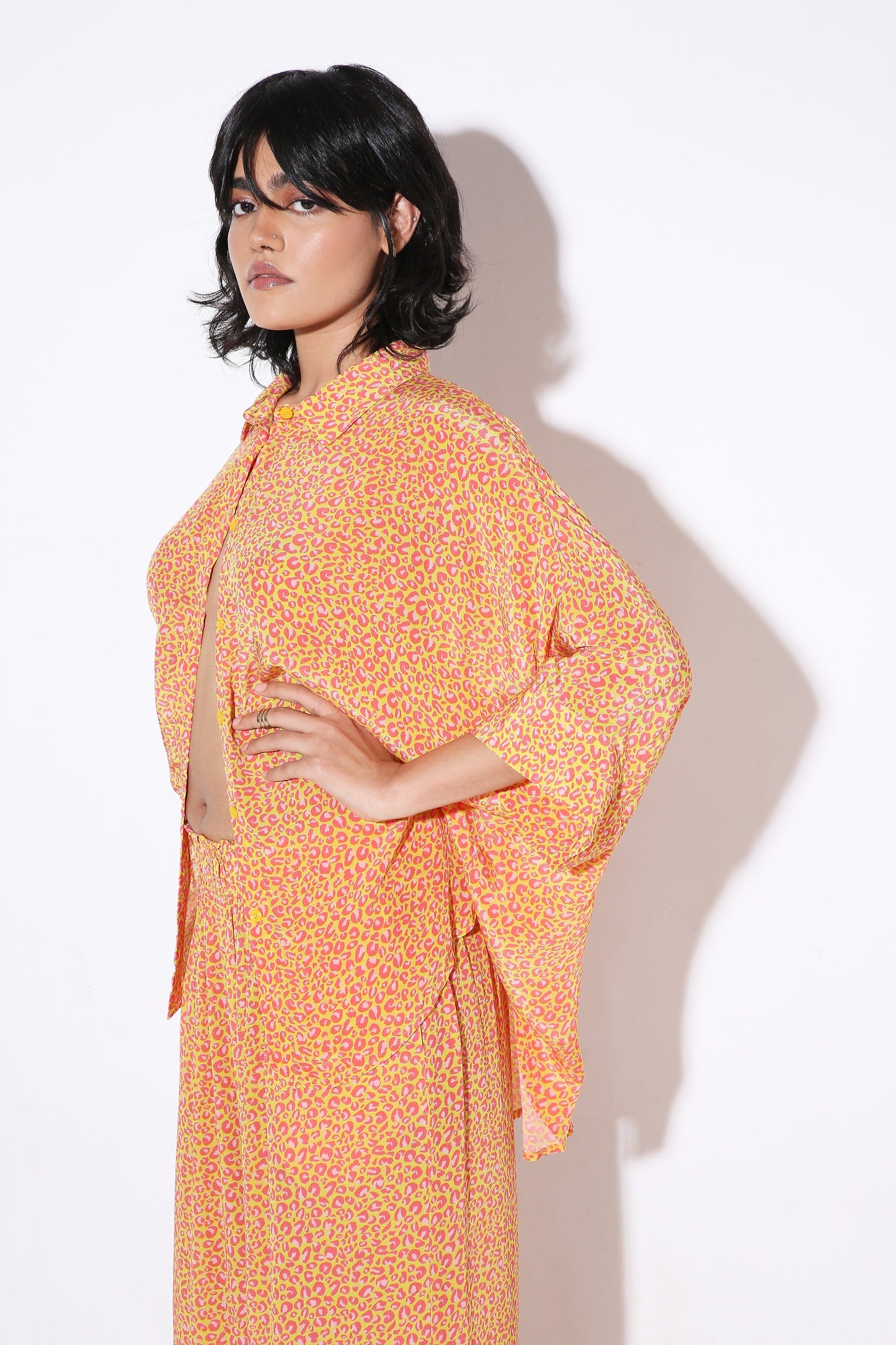 Relaxed Fit Long Shirt - Print-Shirt - Monokrom