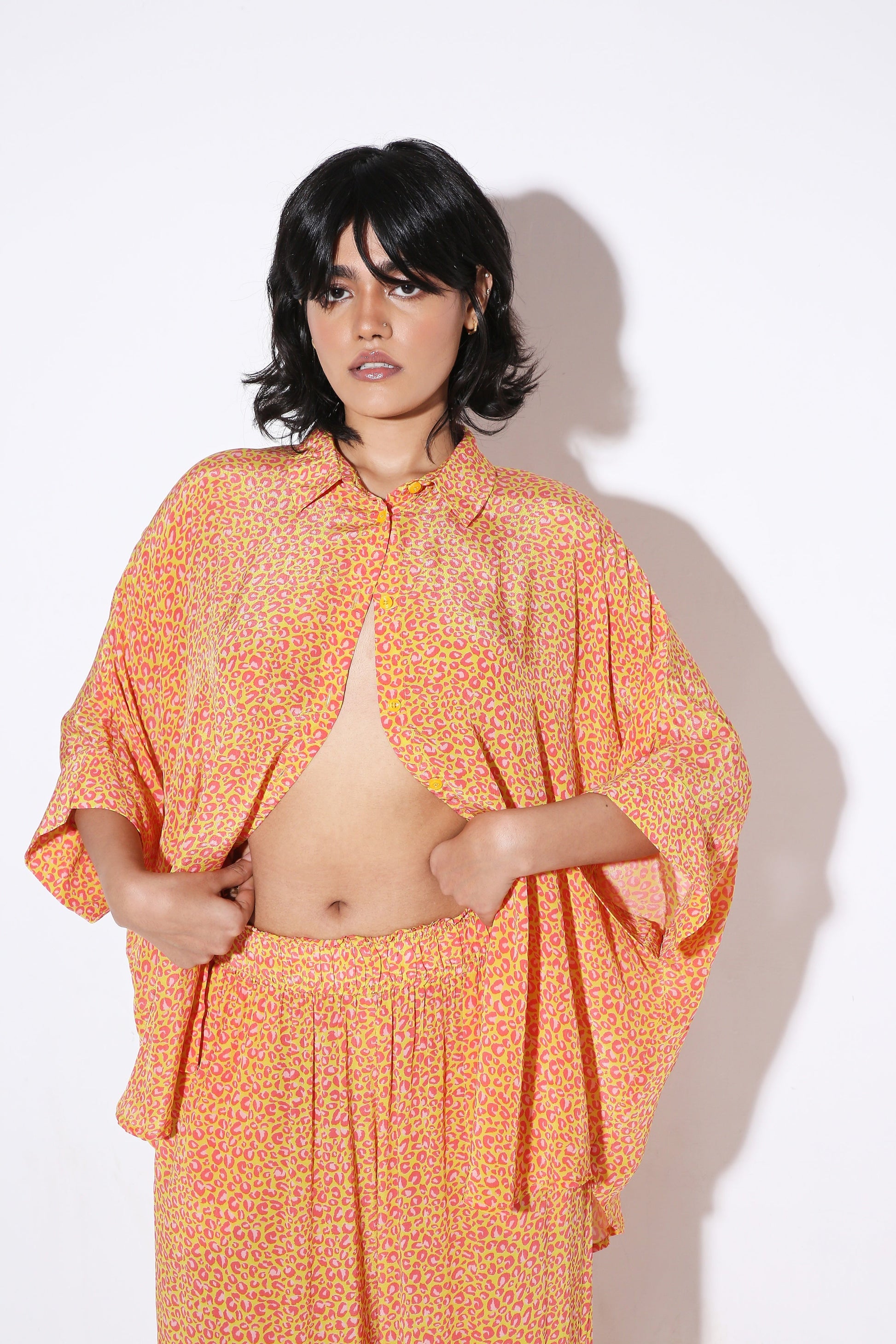 Relaxed Fit Long Shirt - Print-Shirt - Monokrom