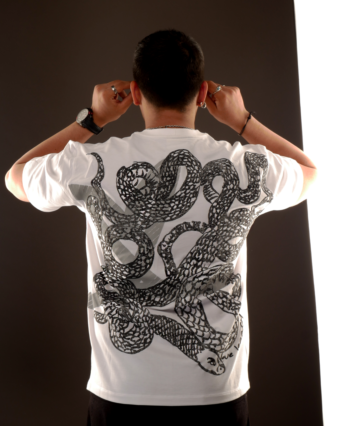 Unisex SERPENT TEE - OFF WHITE