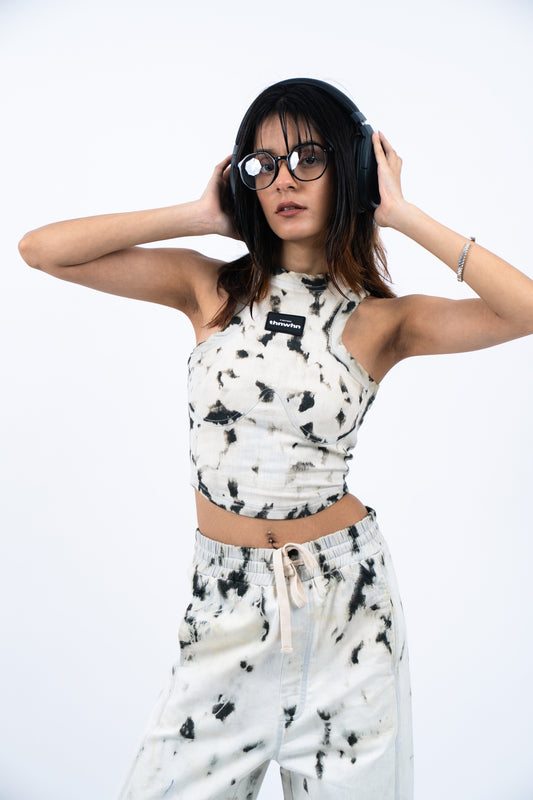 Spilled Ink Crop Top