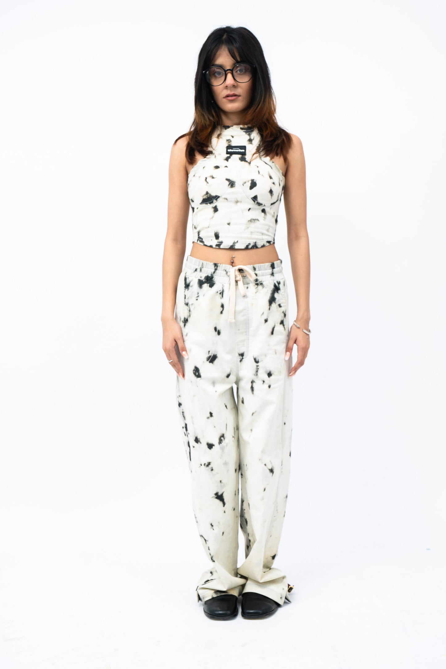 Spilled Ink Crop Top