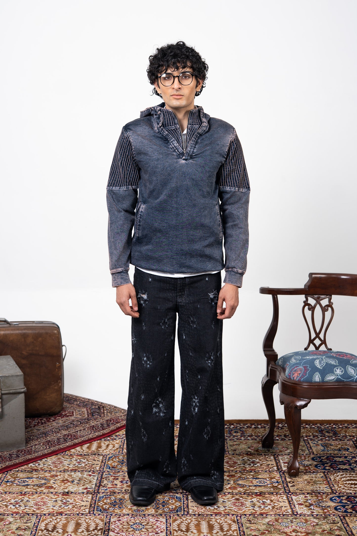 Sculpted Denim Unisex Hoodie