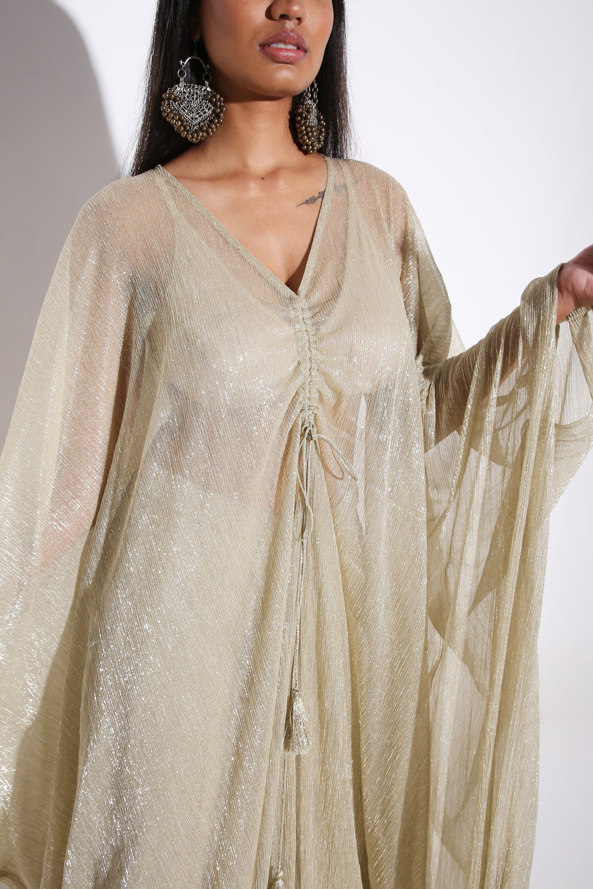 Sheer Kaftan-Kaftan - Monokrom