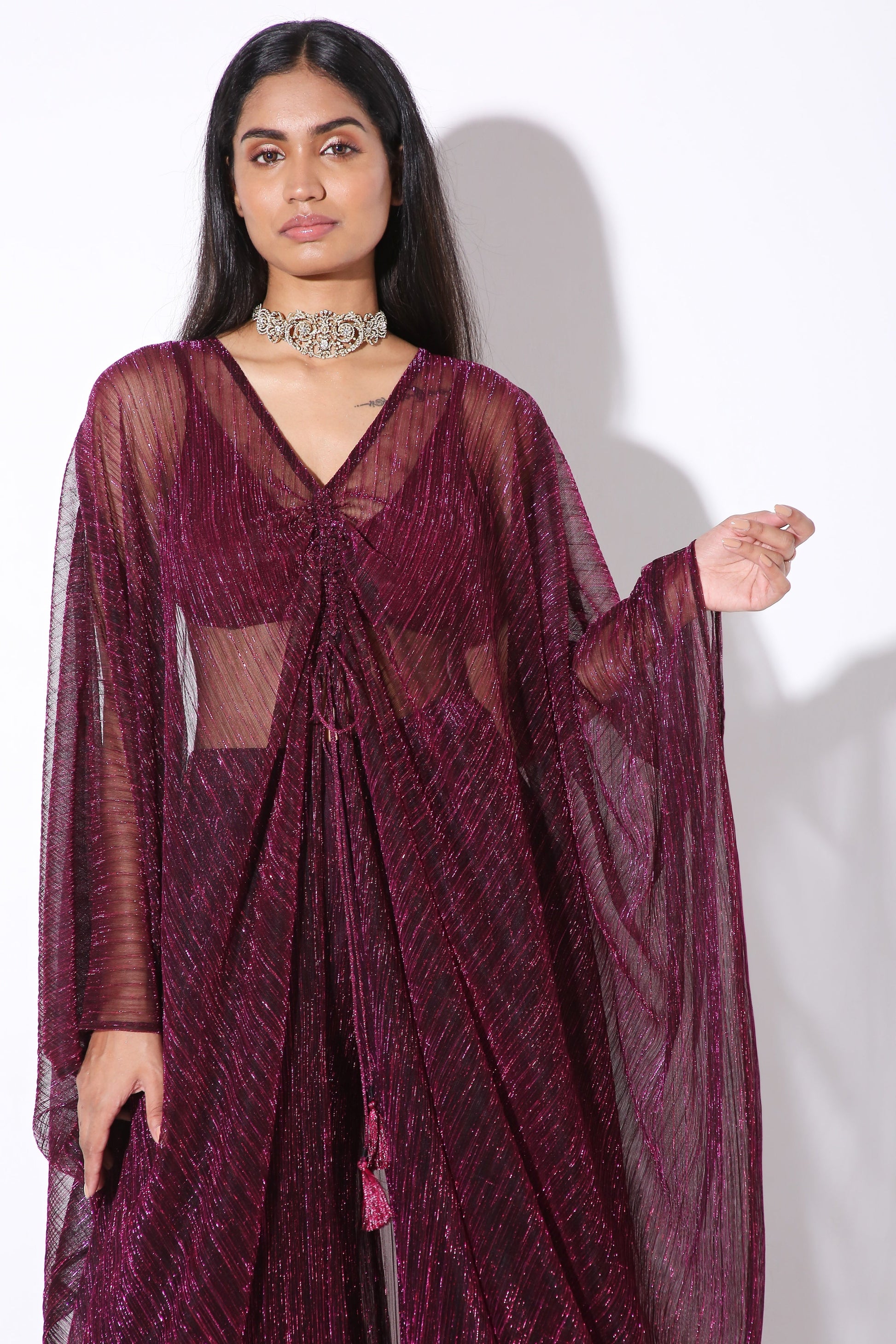 Sheer Kaftan-Kaftan - Monokrom