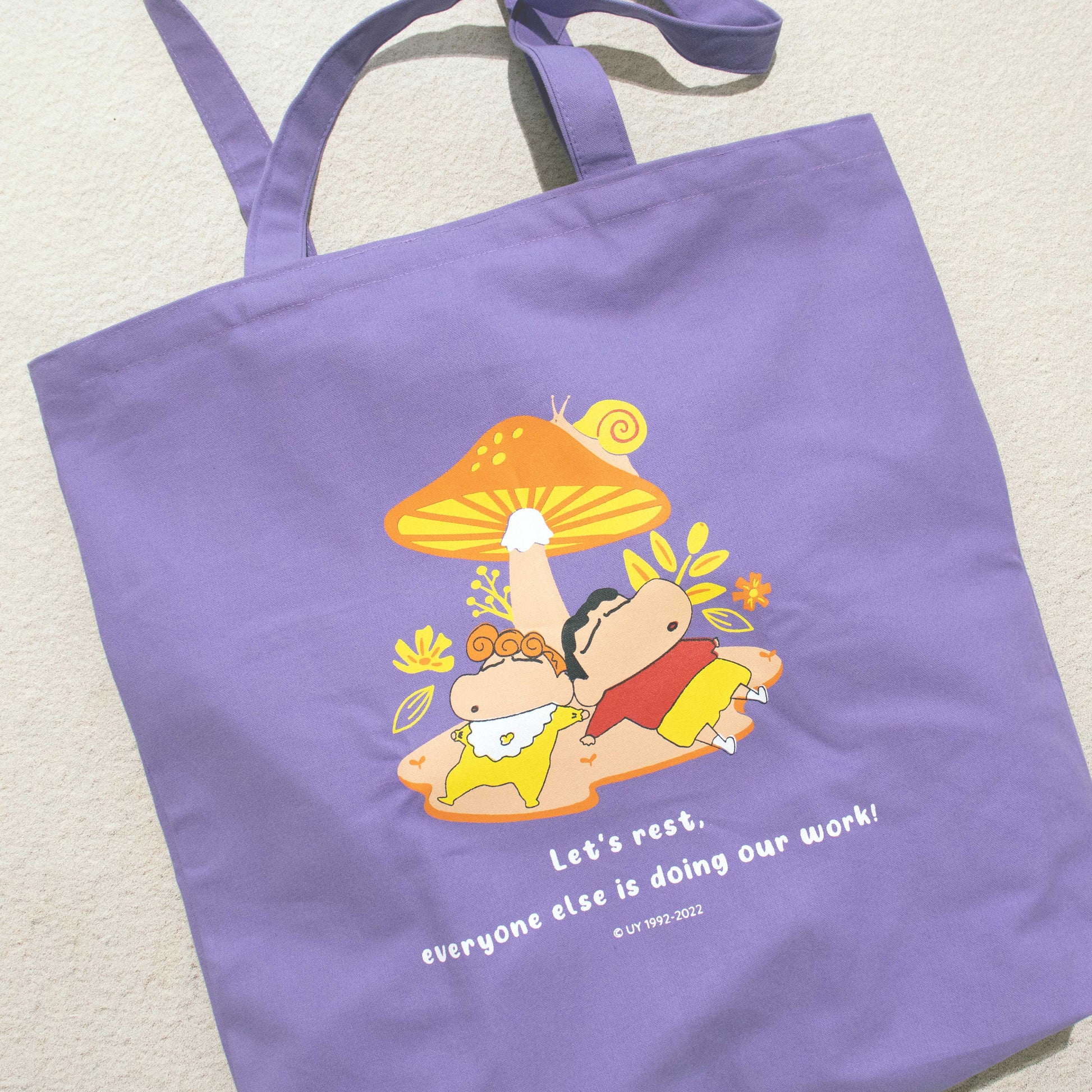 Shinchan: Let's rest Zipper Tote Bag