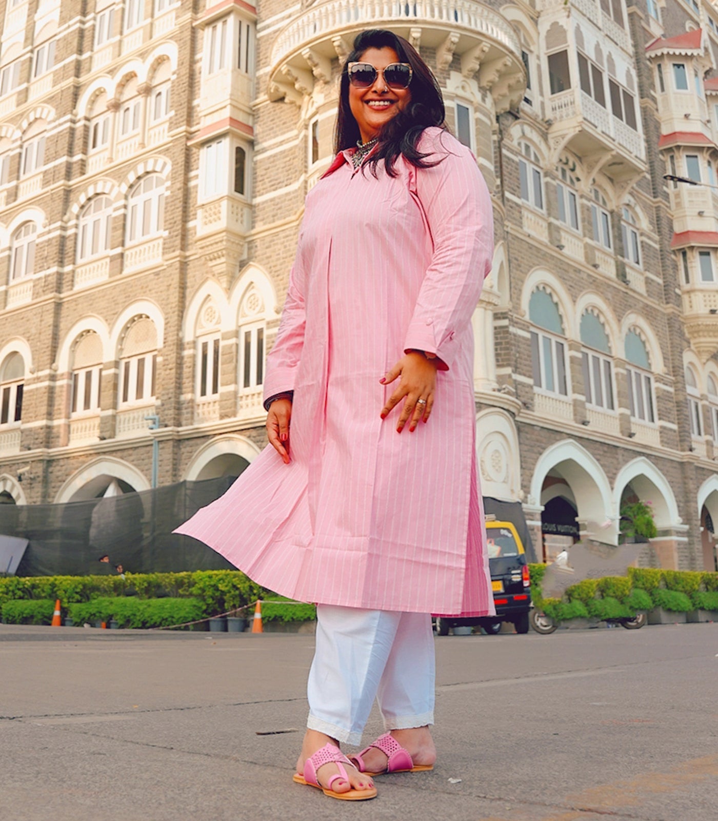 Baby pink long lawn kurta