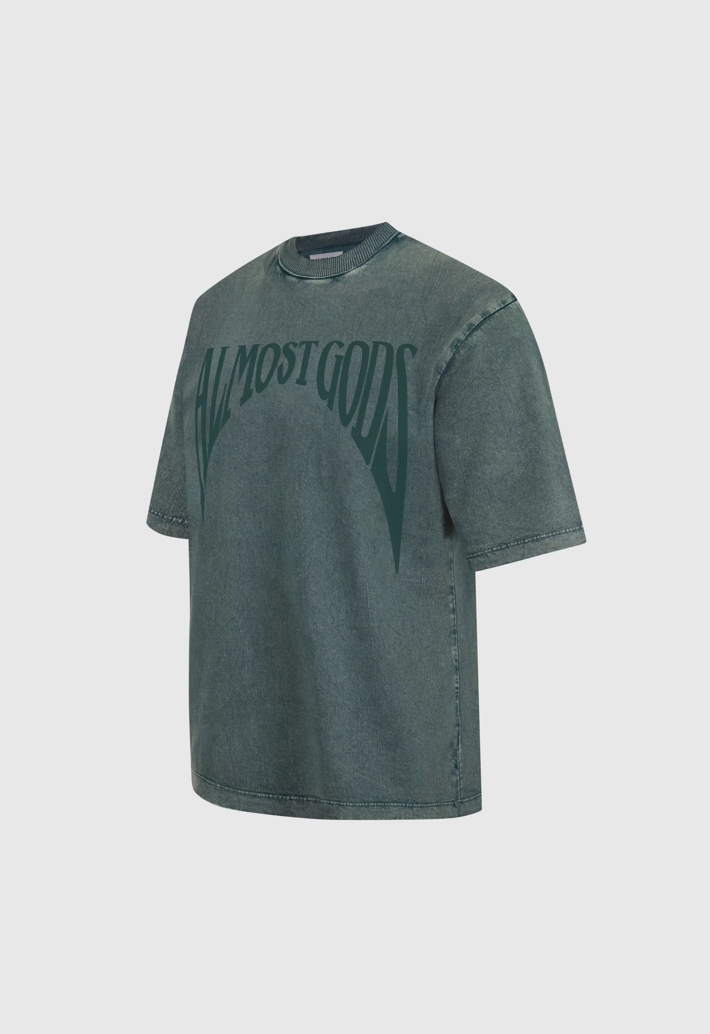 Stonewashed Gothic Tee in Pine Green