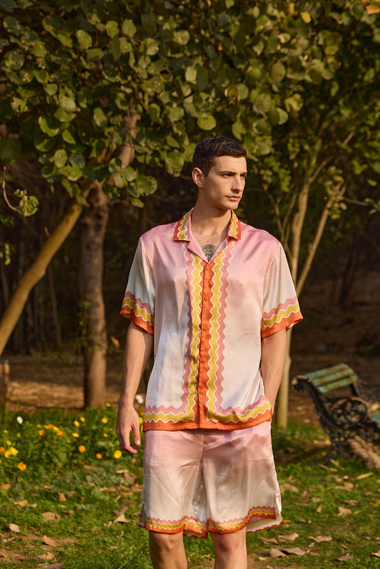 Men's Ombre Printed Co-ord set