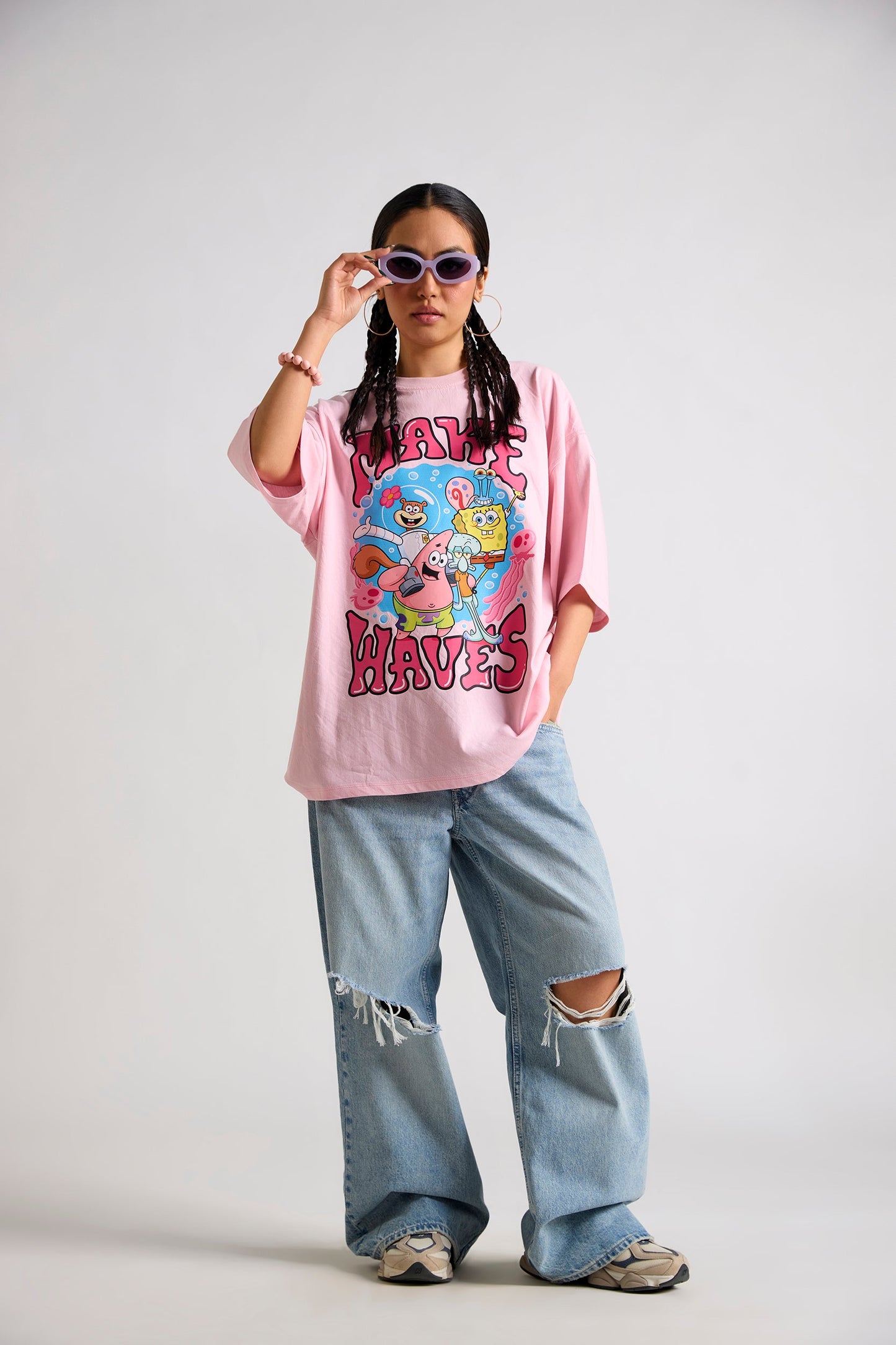 Spongebob:Make Waves Oversized T-shirt