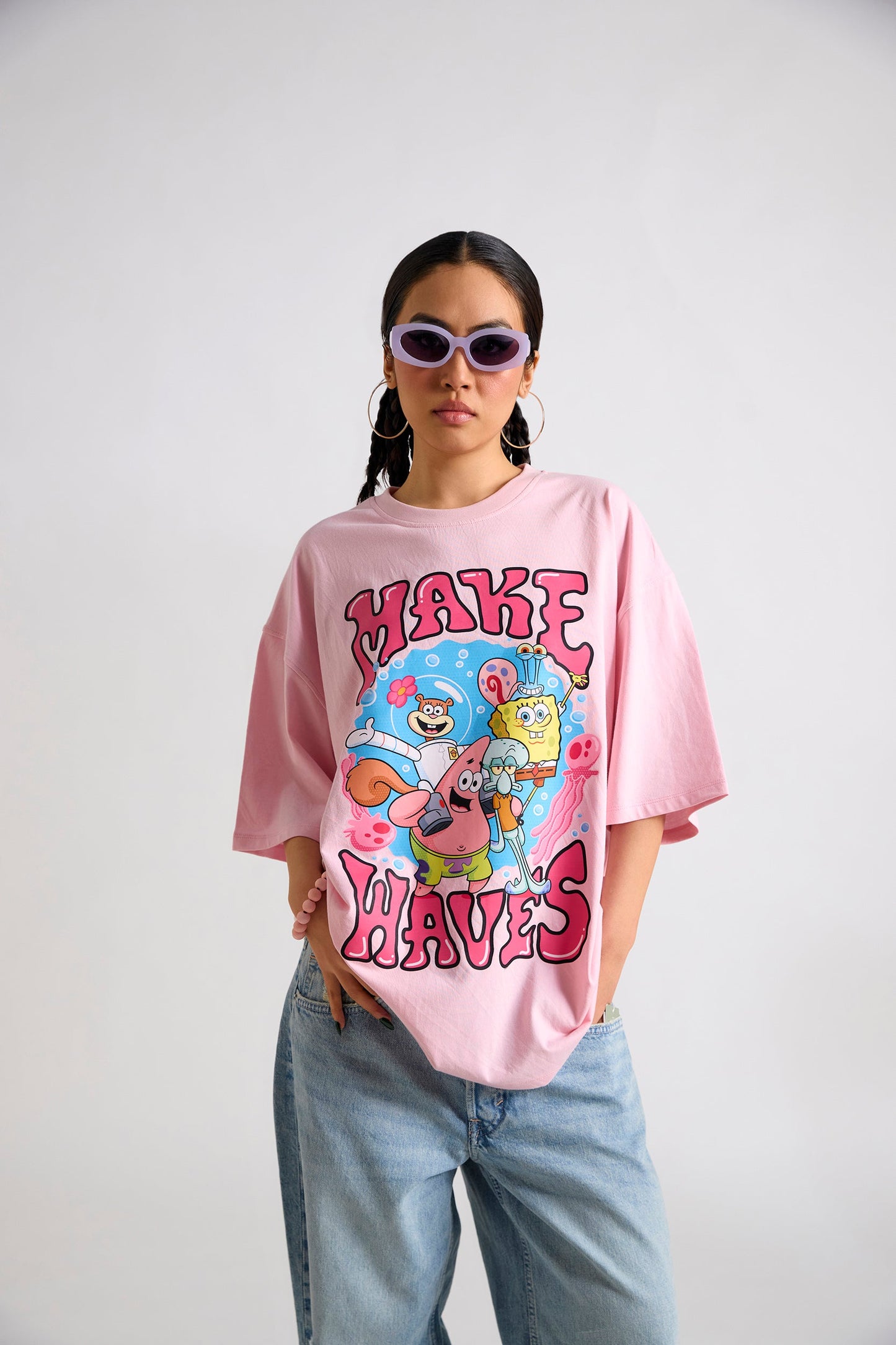 Spongebob:Make Waves Oversized T-shirt