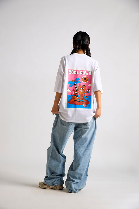 Garfield:Cool Down Oversized T-shirt