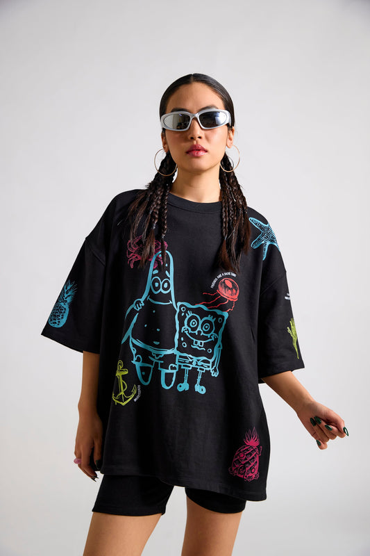 Spongebob:Best Day Ever Oversized T-shirt