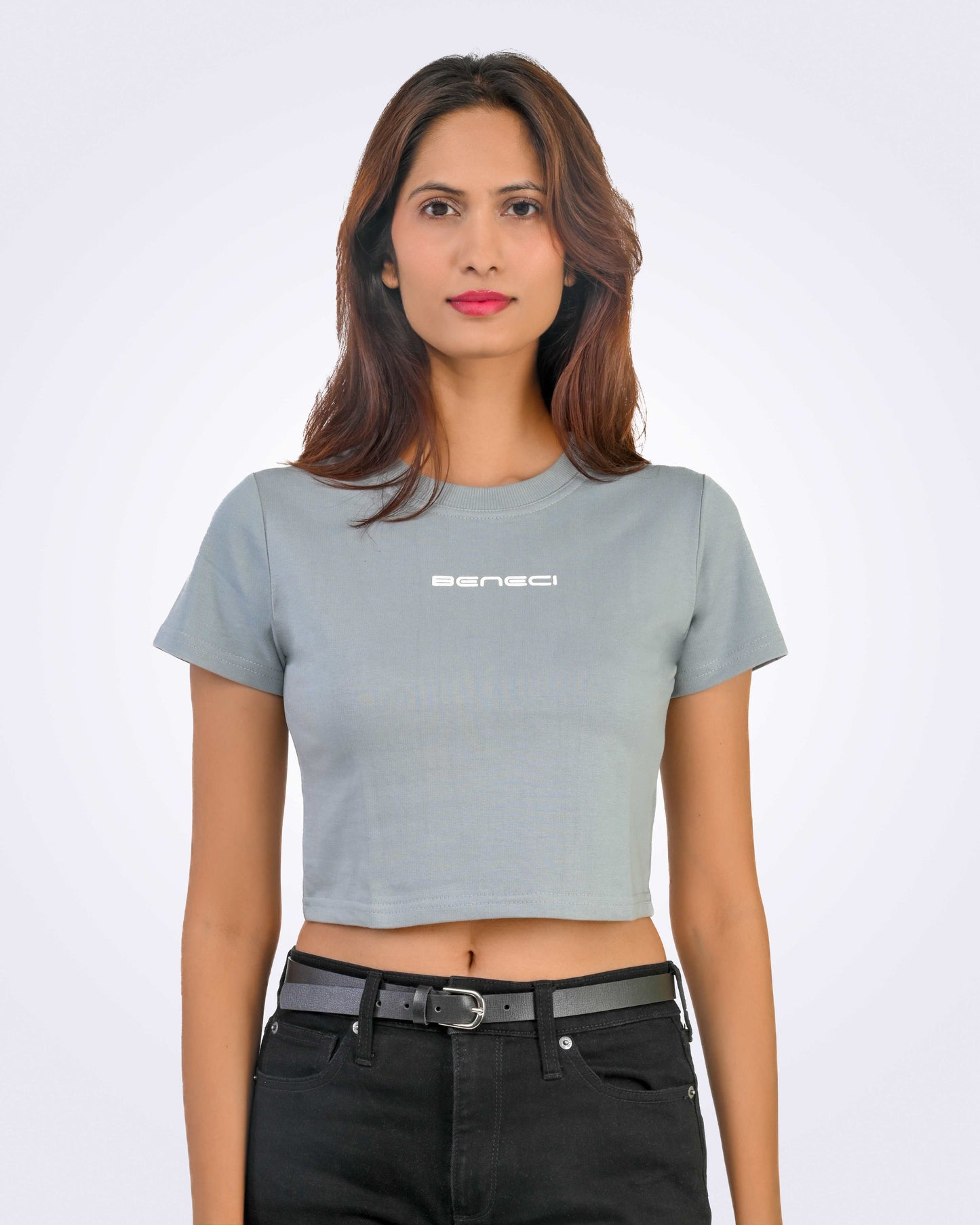 BABY GREY CROP TOP