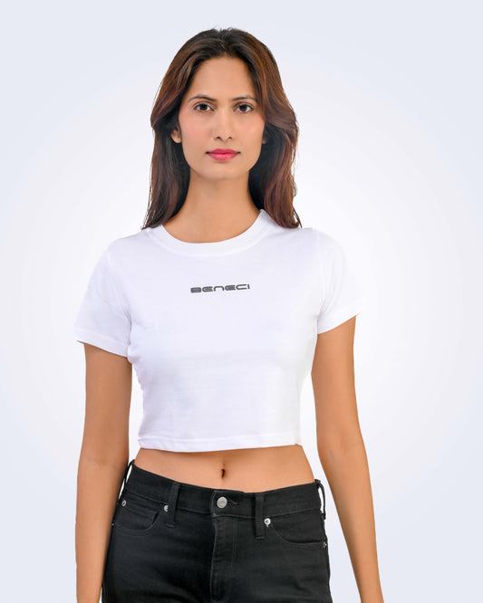 WHITE CROP TOP